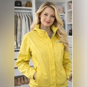 The North Face Girls XL Vibrant Yellow Rain Jacket